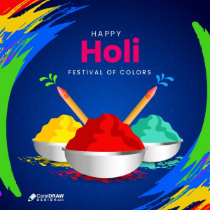 Colorful Indian Festival holi Concept Powder color background Vector