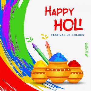 Beautiful Colorful Indian Festival holi colors brush stroke vector
