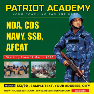 Abstract Patroit Defence Academy banner Vector