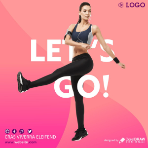 GYM Girl poster vector design for free