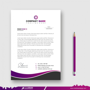 business letterhead template stationary CDR free vector
