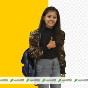 Beautiful Girl Png For Coaching And institute Banner  Holding school Bag Design 4k HD Image Download For Free