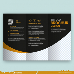 corporate trifold brochure design and trifold flyer template premium vector CDR