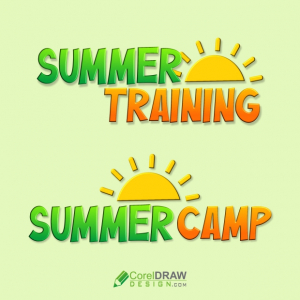 Summer Training Camp PNG Text with Plastic Effect, Typography, Text Effect, Free  PNG Image, Free CDR