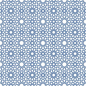 arabic style pattern blue lines on white background, islamic pattern, free vector, free png