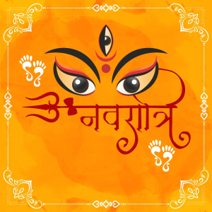 Happy Navratri 2023 Hindu Festival vector Design Download Free