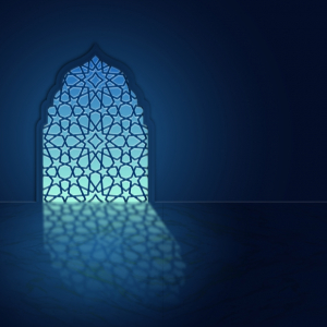 Ramadan Kareem greeting card islamic interior mosque door illustration, ramadan background, free vector design, free cdr