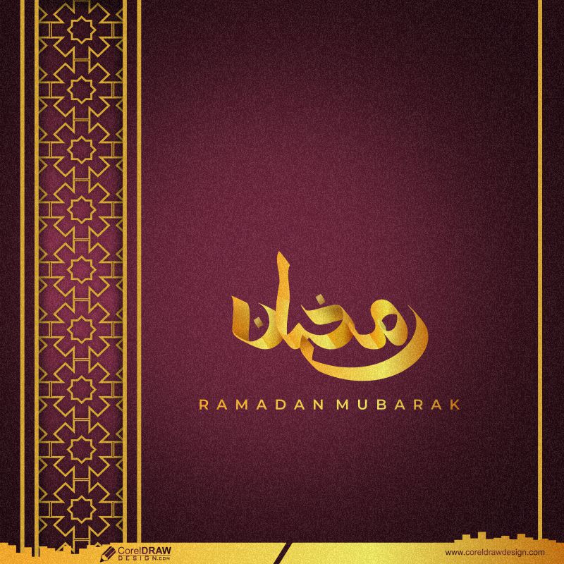 ramadan kareem islamic arabic green cdr background