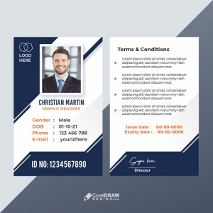 Abstract Corporate elegant company identity id card vector