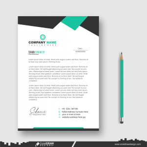 business letterhead template CDR free vector