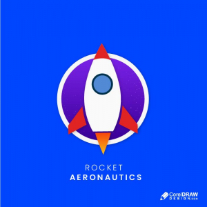 Abstract rocket aeronautics company colorful science  logo icon vector