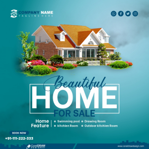 House Property Sale Template Free CDR Vector