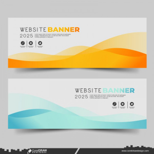 Corporate Website Colorfull Banner dwl CDR Free Design Vector