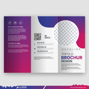 Business corporate trifold brochure design and flyer template premium design