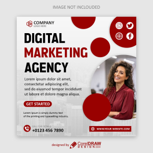 digital marketing agency poster vector design download for free