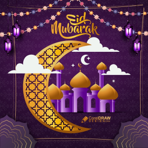 Eid Al Fitr Greeting Vector Design Download For Free