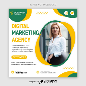 Digital Marketing Agency poster vector design for free