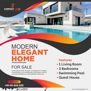 House Sale Template Free Vector Design CDR DWL