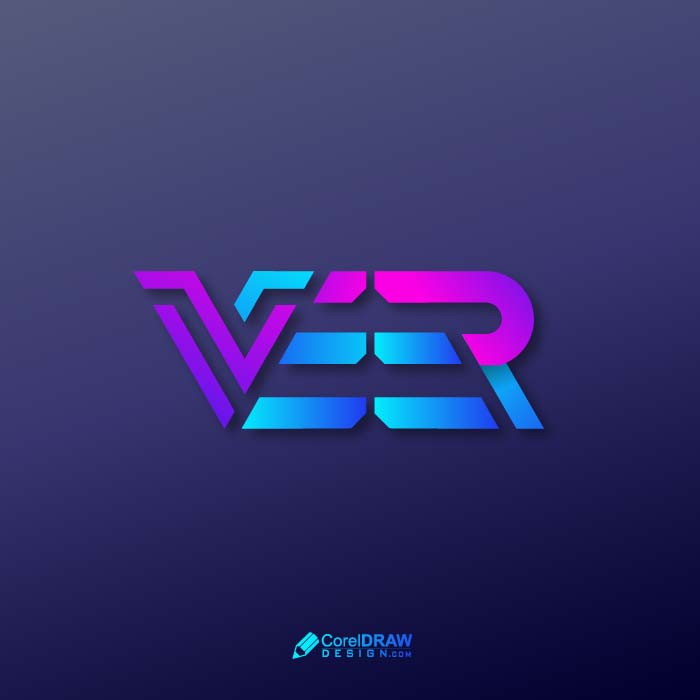 Abstract veer verse cinematic technological logo vector free