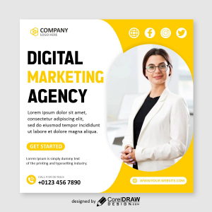 digital marketing agency vector design download for free