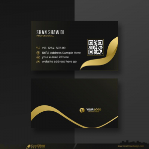 Golden Business Card Design CDR Free