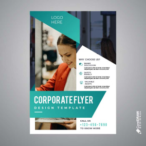 Corporate Gradient company flyer vector template