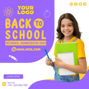 New School Admission Template Banner And Poster Vector Design Download For Free