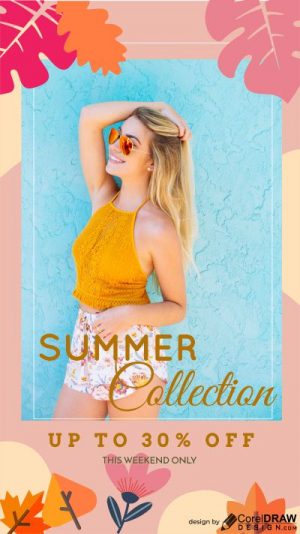 Summer Fashion Sale A4 size template Illustration 2023  Free Vector Design Download For Free