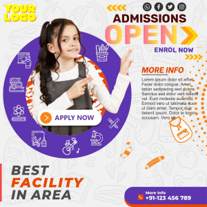 School Admission Poster  Vector Design Free For Download 