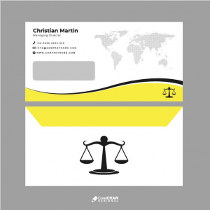 Abstract Corporate lawyer advocate Envelope Vector Template
