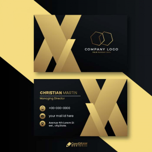 Luxury Golden Visiting Business Card Vector