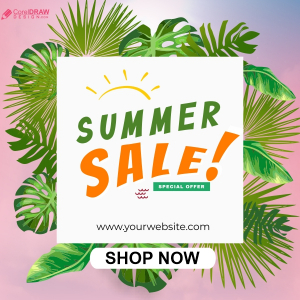 Summer Sale REALASTIC Style Vector Design Download For Free