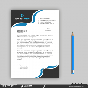 letterhead business template CDR free vector free