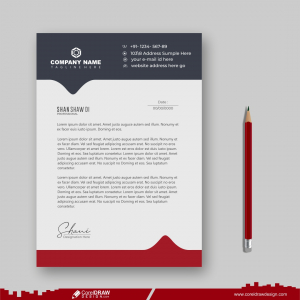 free letterhead business template CDR free vector