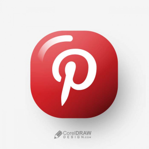 Abstract 3D Pinterest Icon Logo vector free cdr