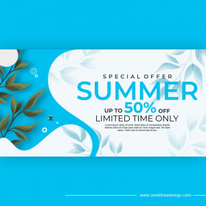  summer sale banner template new design cdr free