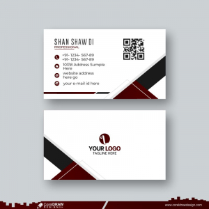 layout business card design cdr vector