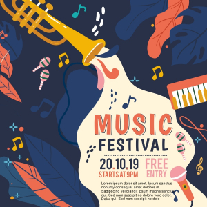Music Show And Festival Banner And poster Vector Design Download For Free