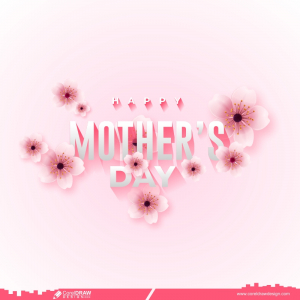Happy Mothers Day Decorated Pink Flowers Background dwl 2023