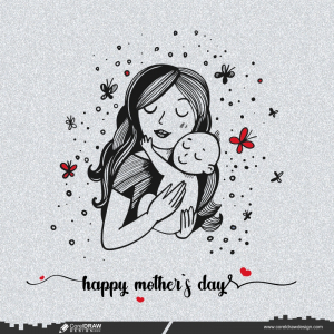  Beautiful mom and daughter love template for mothers day dwl