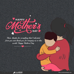 mom and daughter love template for mothers day dwl