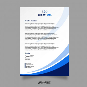 Corporate Abstract Company Letterhead Vector Template