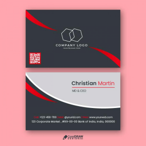 Minimal abstract Simple Professional Visiting Business Card Vector