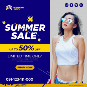  new summer sale template design cdr free 2023