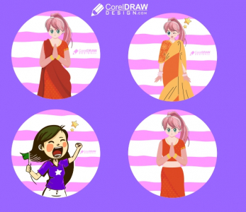 4 Instagram Profile Photo For Girls Vector Design Download FOr Free
