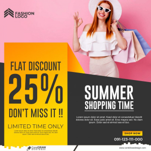 2023 new summer sale template design cdr free dwl