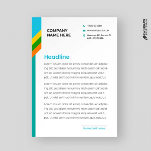 Multicolor  Letterhead Template with abstract colors