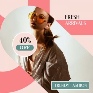 Minimal Fresh Arrival fashion sale banner vector