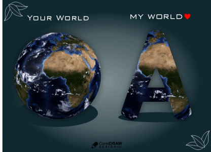 Earth World My World  Image Vector Design Download for free