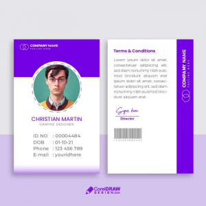 Corporate minimal company identity id card vector